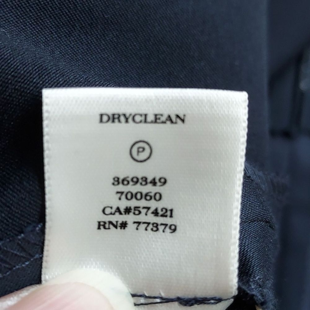 Ann Taylor  Sleeveless Sheath Dress Navy Blue White‎ Trim Zip Slit 4 - Picture 9 of 9